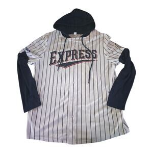 Round Rock Express Pinstripe Jersey Hoodie Adult XL 2025 Baseball Giveaway